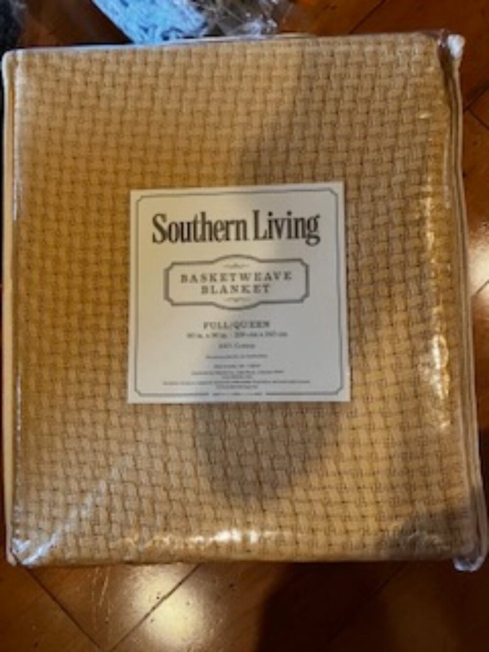 Southern Living Basket Weave 100% Cotton Full/Queen Blanket